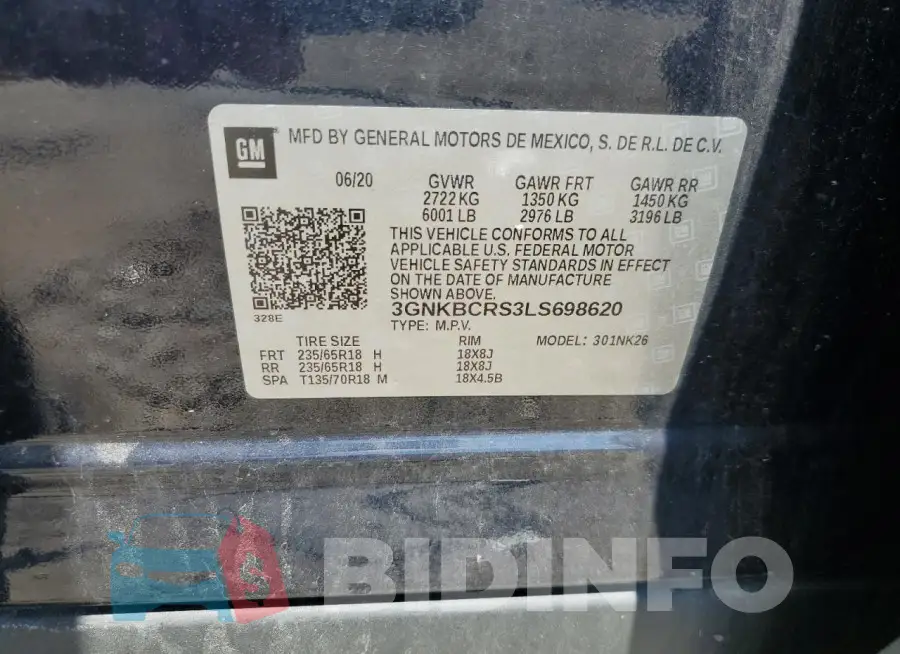 3GNKBCRS3LS698620 Photo# 13