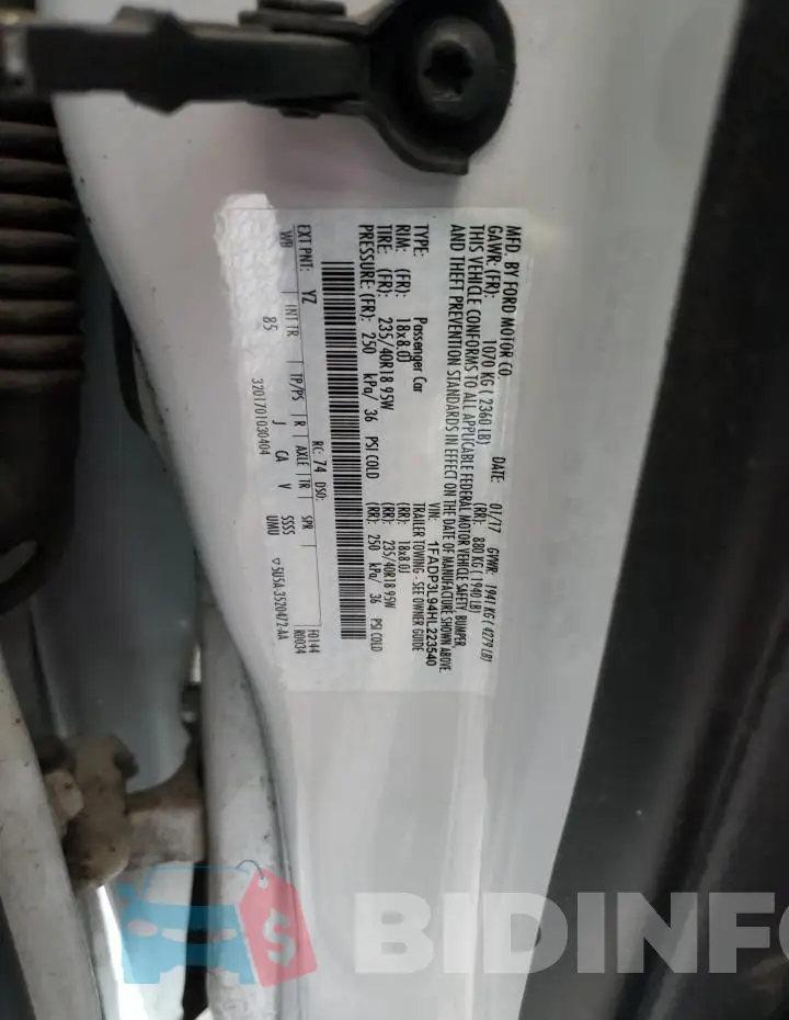 1FADP3L94HL223540 Photo# 12