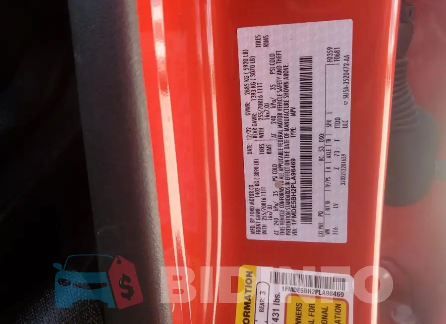1FMDE5BH2PLA98469 Photo# 14
