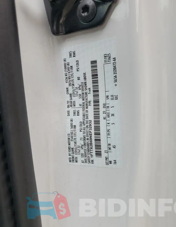 1FT7X2B69NEF32932 Photo# 12