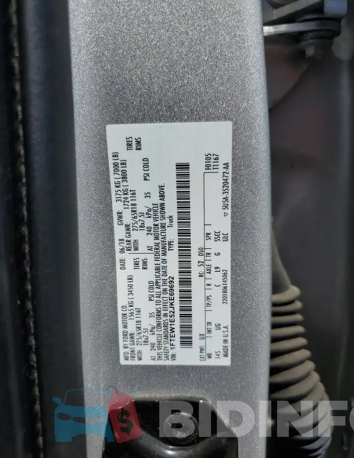 1FTEW1E52JKE69692 Photo# 13