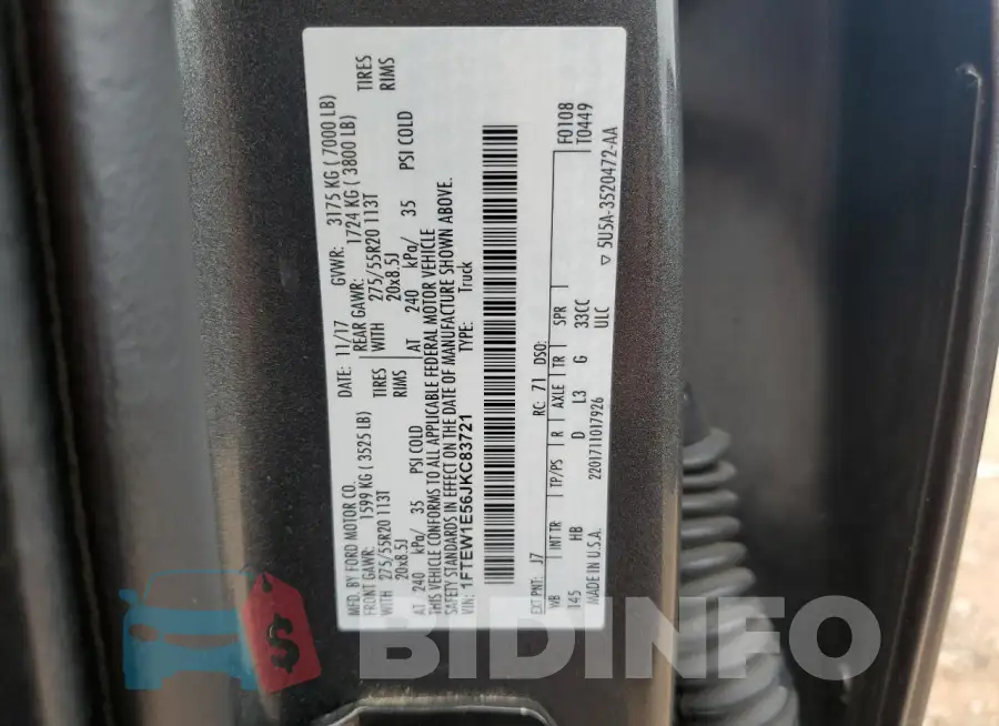 1FTEW1E56JKC83721 Photo# 12