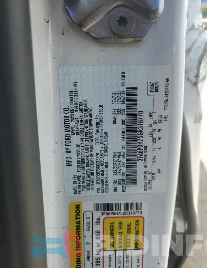3FA6P0H75GR318770 Photo# 12