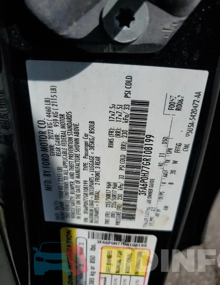 3FA6P0H77GR108199 Photo# 12