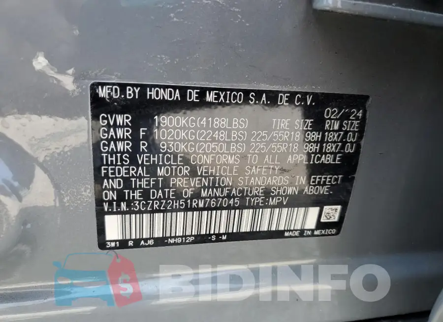 3CZRZ2H51RM767045 Photo# 14