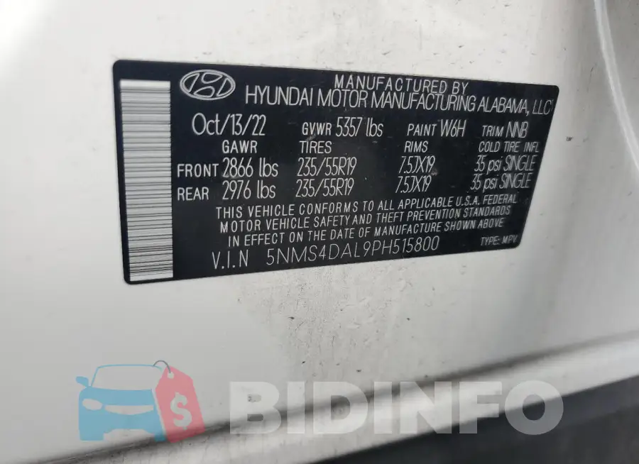 5NMS4DAL9PH515800 Photo# 13