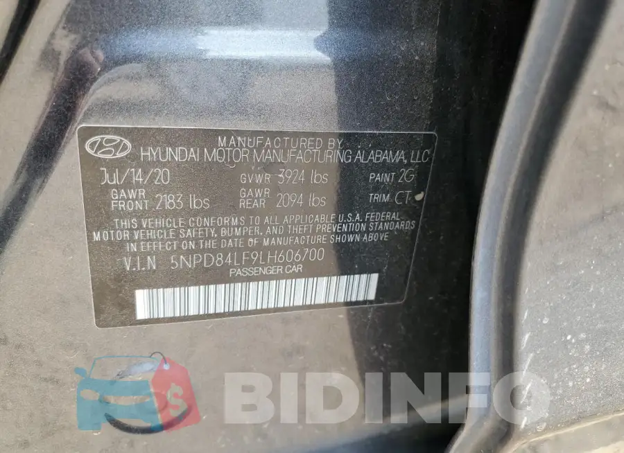 5NPD84LF9LH606700 Photo# 13