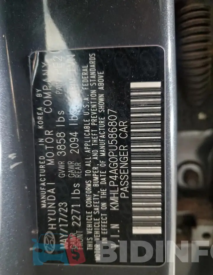 KMHLP4AG0PU586807 Photo# 12