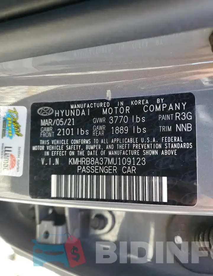 KMHRB8A37MU109123 Photo# 13