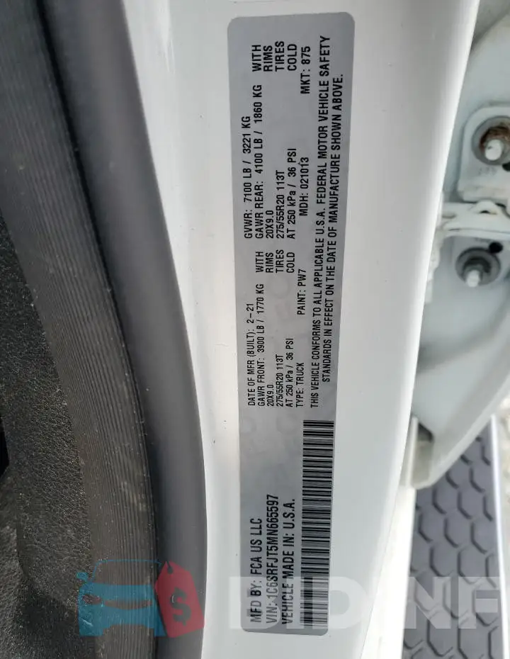 1C6SRFJT5MN665597 Photo# 13