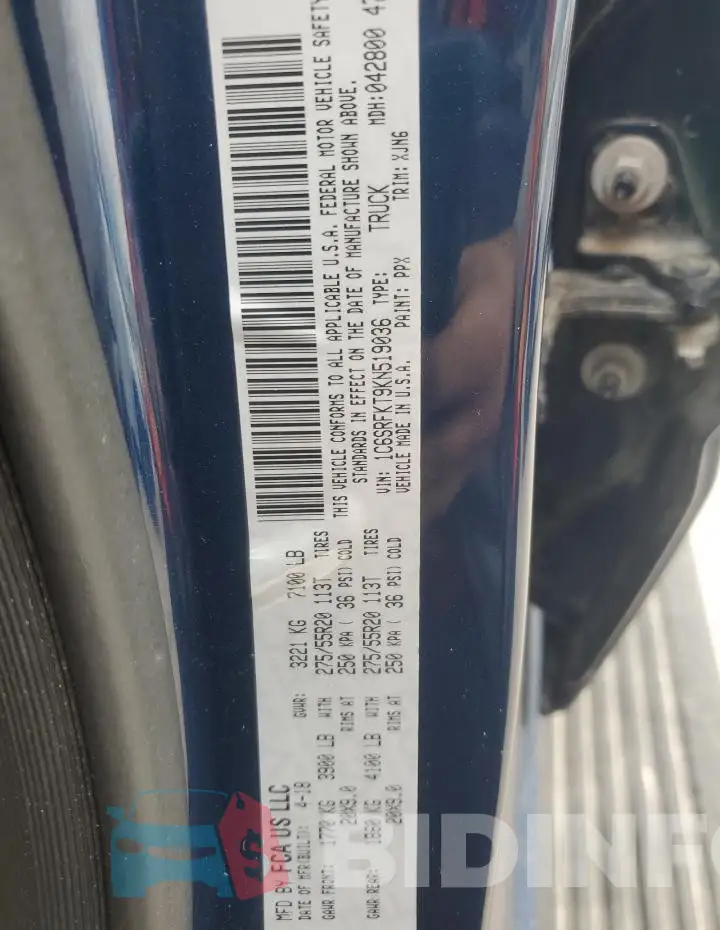 1C6SRFKT9KN519036 Photo# 12