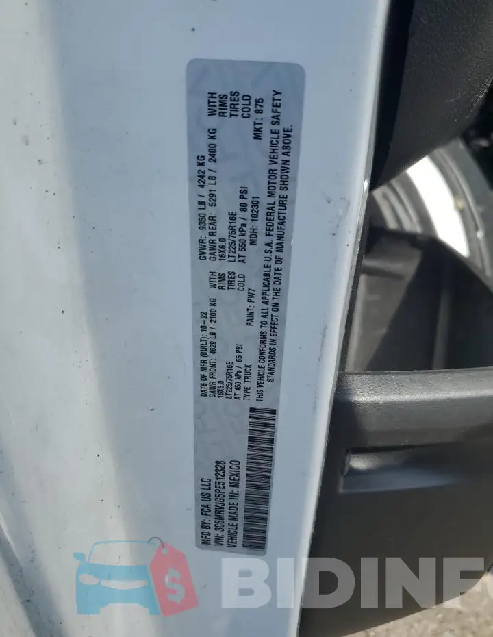 3C6MRVJG5PE512328 Photo# 14