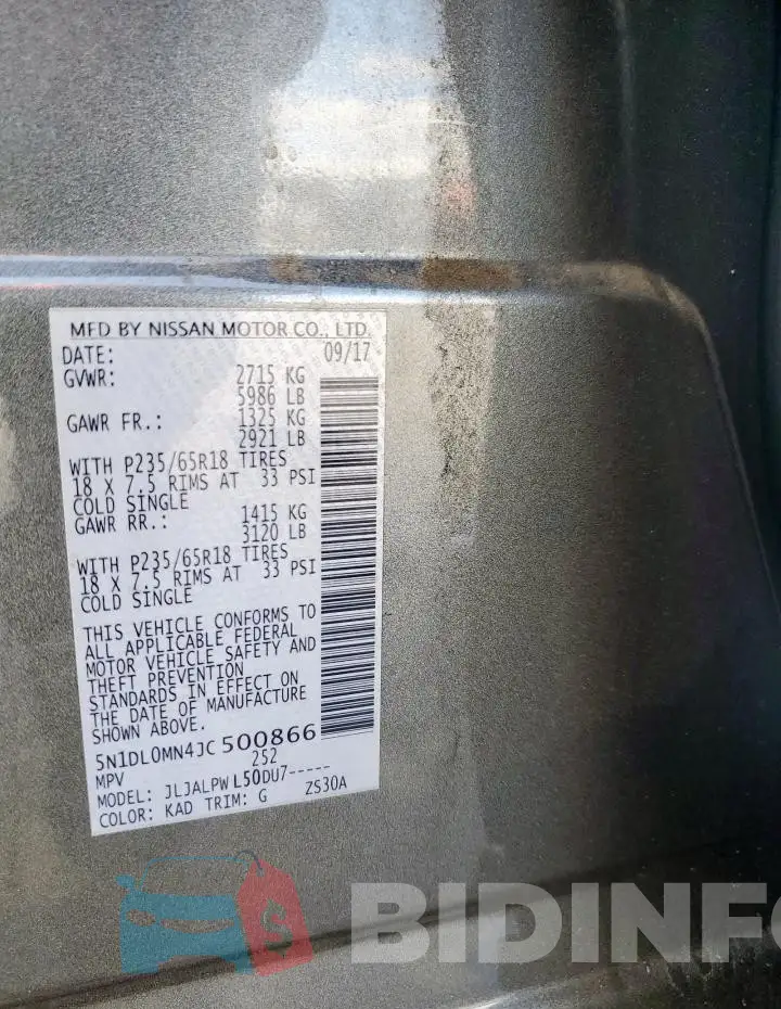 5N1DL0MN4JC500866 Photo# 13