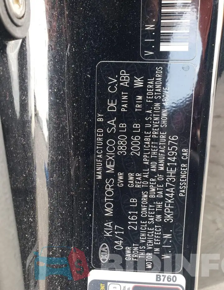3KPFK4A73HE149576 Photo# 12