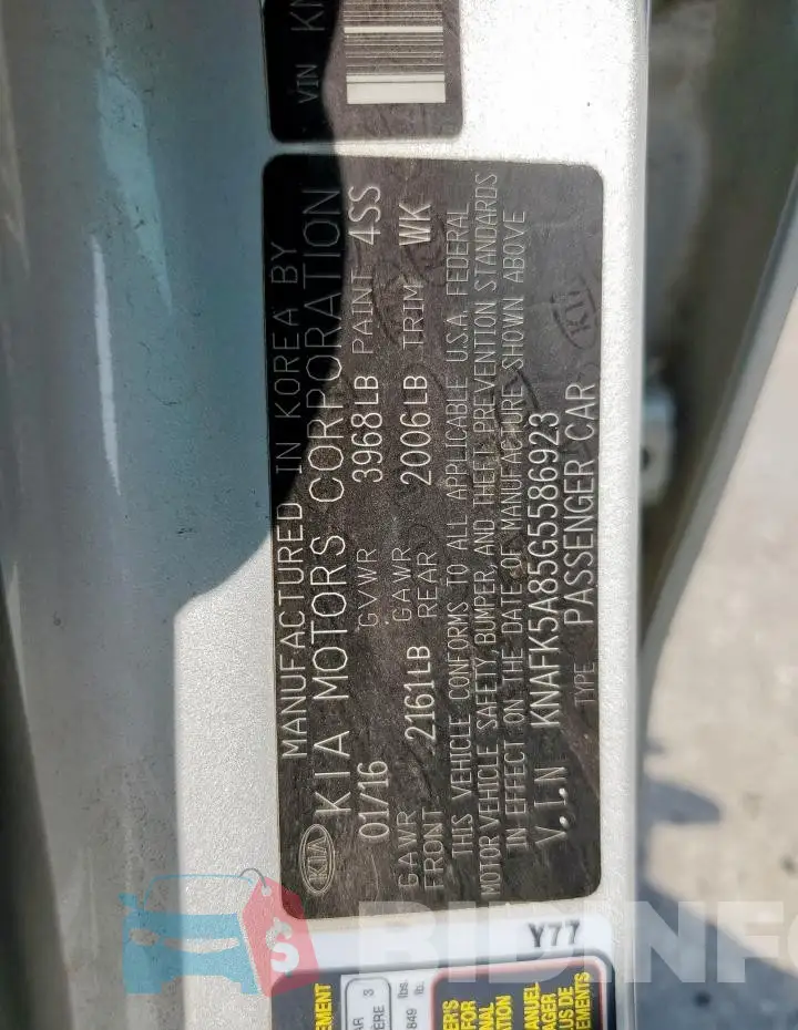 KNAFK5A85G5586923 Photo# 12
