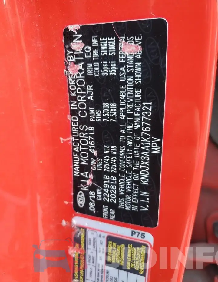 KNDJX3AA1K7677321 Photo# 13