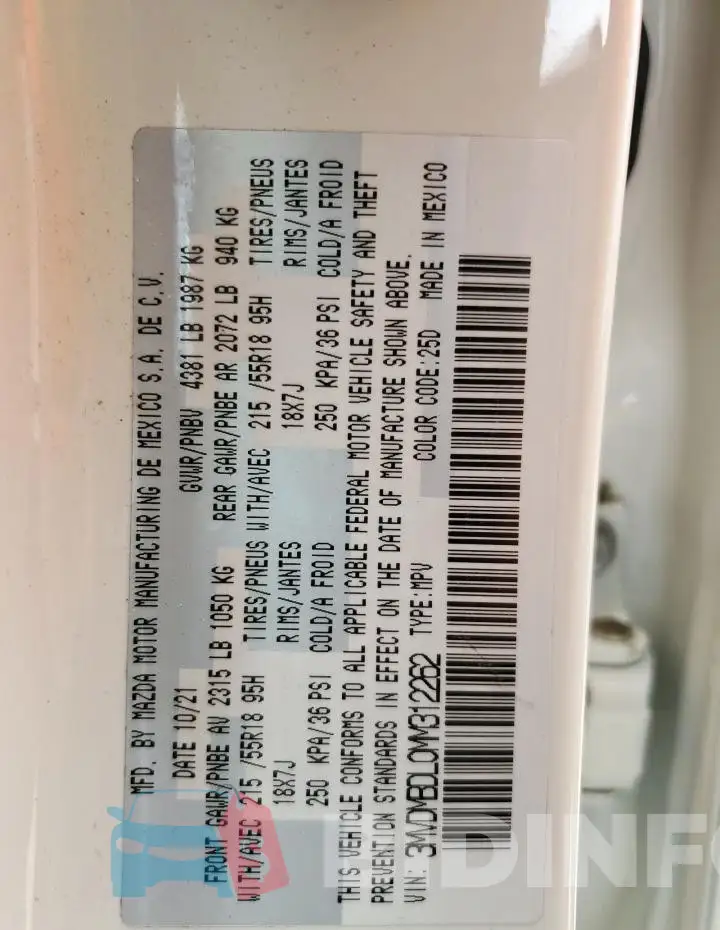 3MVDMBDL0MM312262 Photo# 13