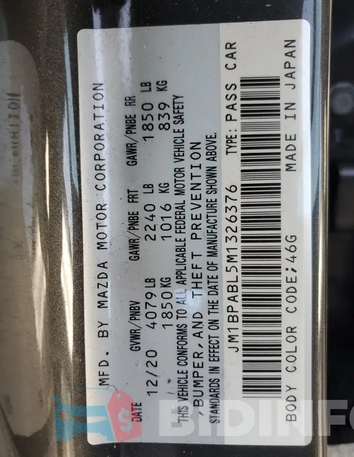 JM1BPABL5M1326376 Photo# 12