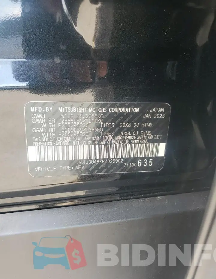 JA4J3UA8XPZ025902 Photo# 13