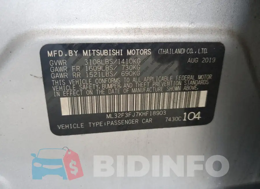 ML32F3FJ7KHF18903 Photo# 12