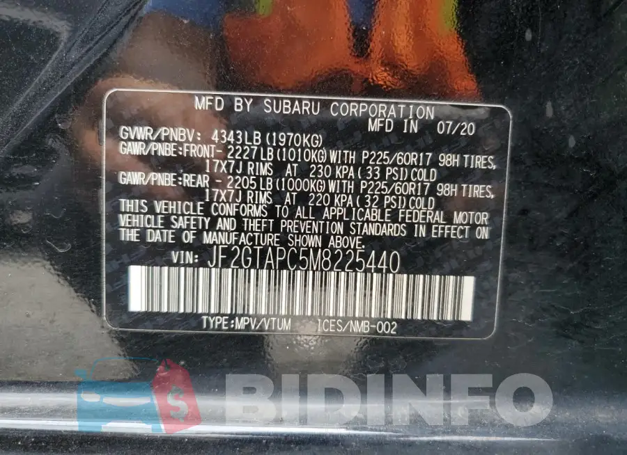 JF2GTAPC5M8225440 Photo# 14