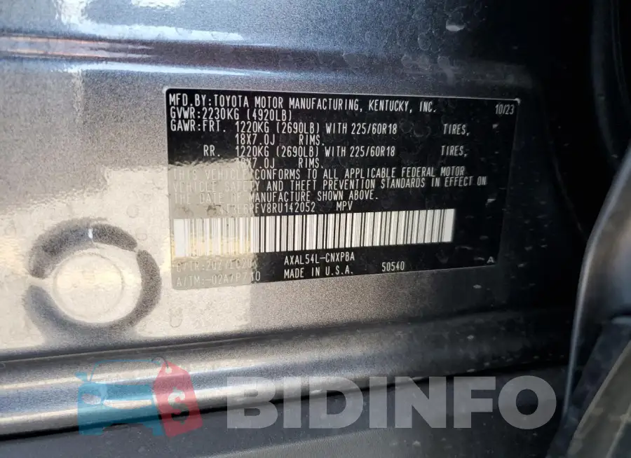 4T3E6RFV8RU142052 Photo# 13