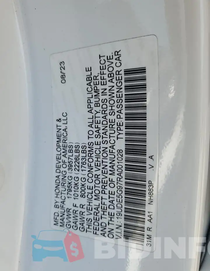 19UDE5G97RA001028 Photo# 13