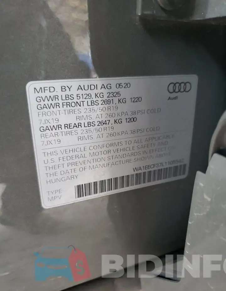 WA1EECF37L1105542 Photo# 13