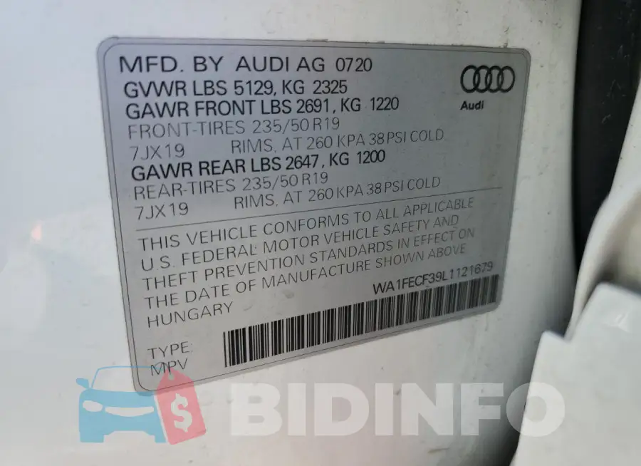 WA1FECF39L1121679 Photo# 13