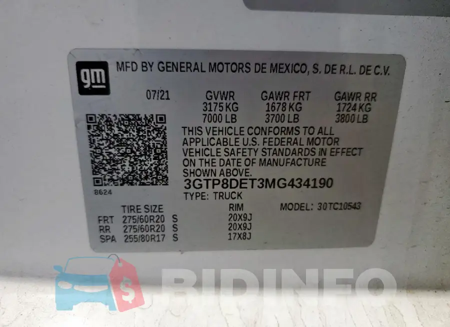 3GTP8DET3MG434190 Photo# 13