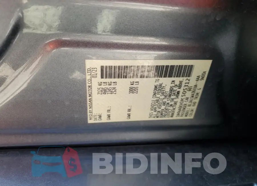 1N4AA6EV1PC505312 Photo# 12