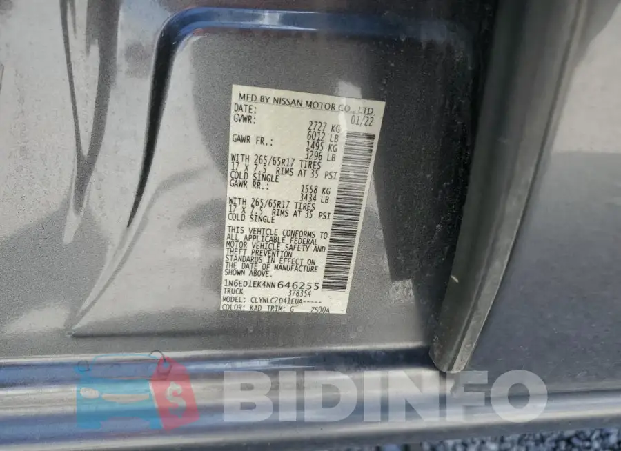 1N6ED1EK4NN646255 Photo# 12