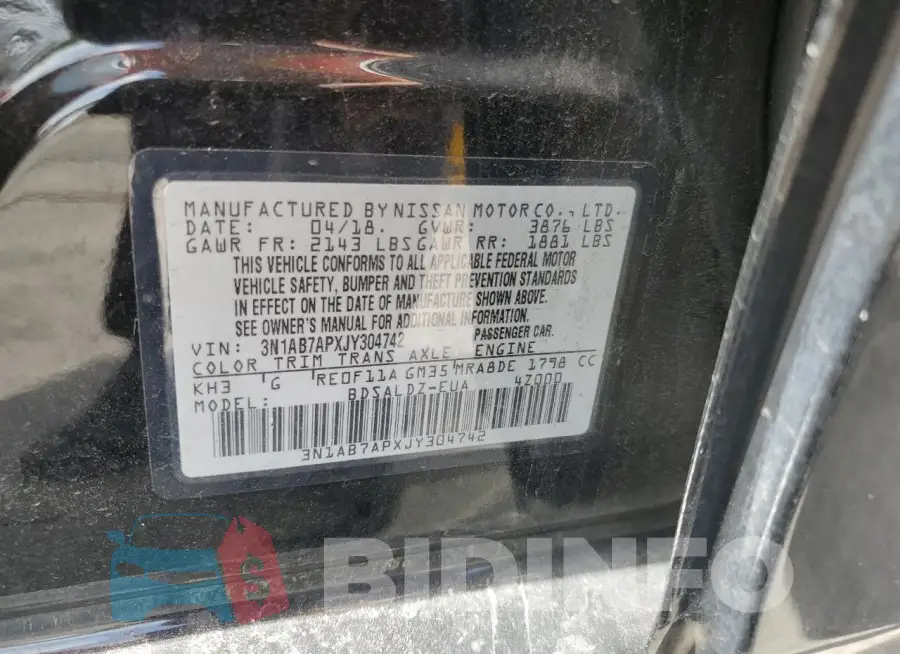 3N1AB7APXJY304742 Photo# 12