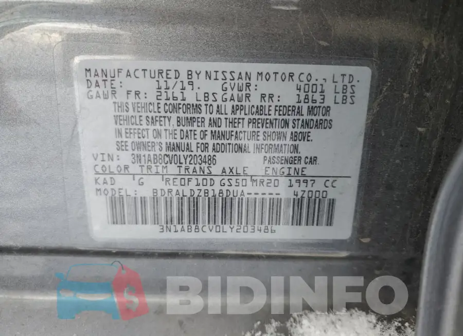 3N1AB8CV0LY203486 Photo# 12