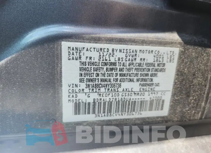 3N1AB8CV4NY306736 Photo# 12
