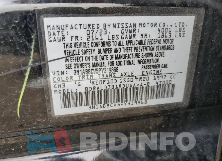 3N1AB8CV5PY319868 Photo# 13