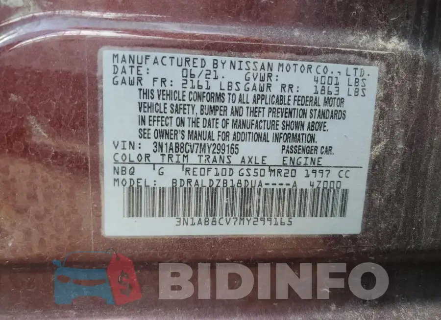 3N1AB8CV7MY299165 Photo# 12