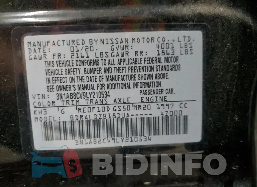 3N1AB8CV9LY210534 Photo# 13