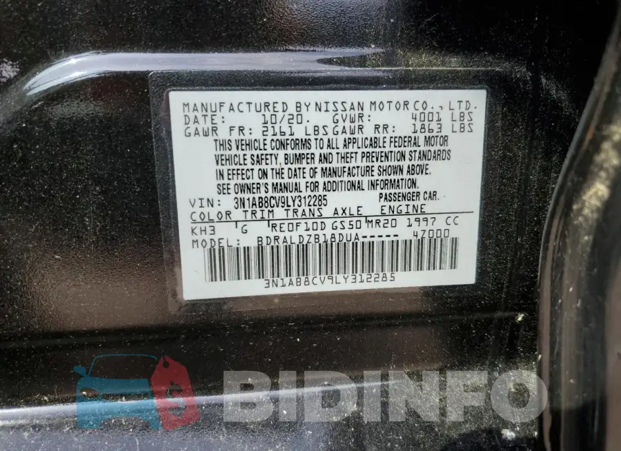 3N1AB8CV9LY312285 Photo# 13