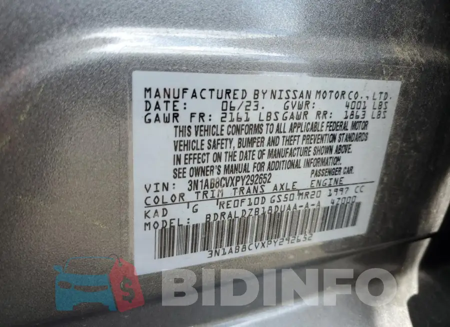 3N1AB8CVXPY292652 Photo# 13