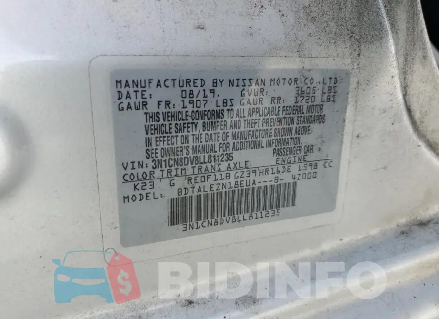 3N1CN8DV8LL811235 Photo# 12