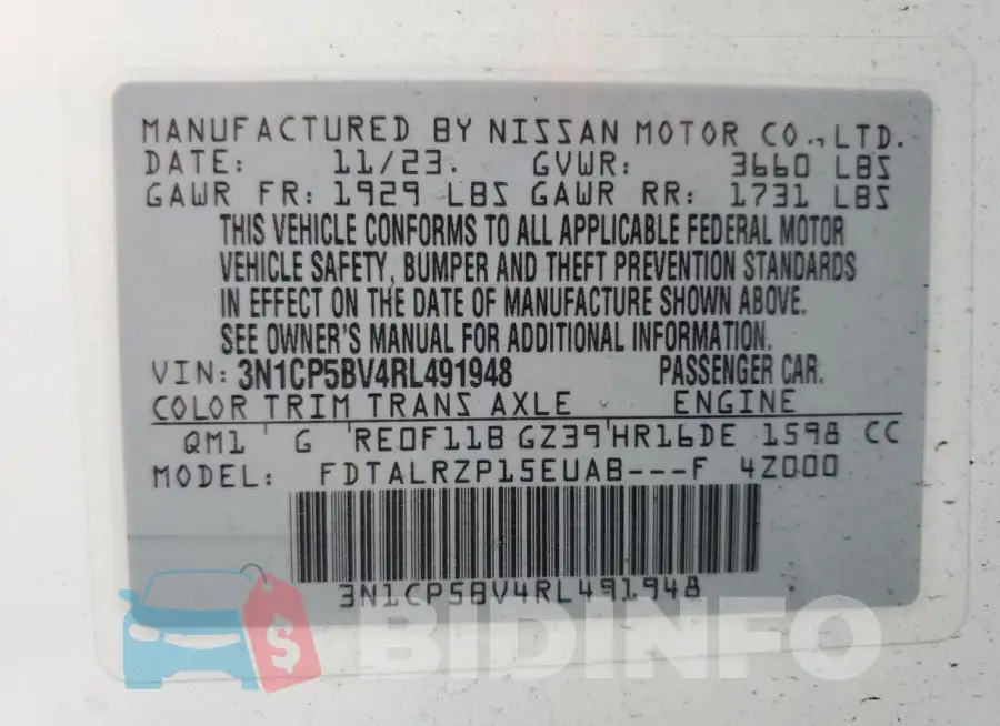 3N1CP5BV4RL491948 Photo# 14