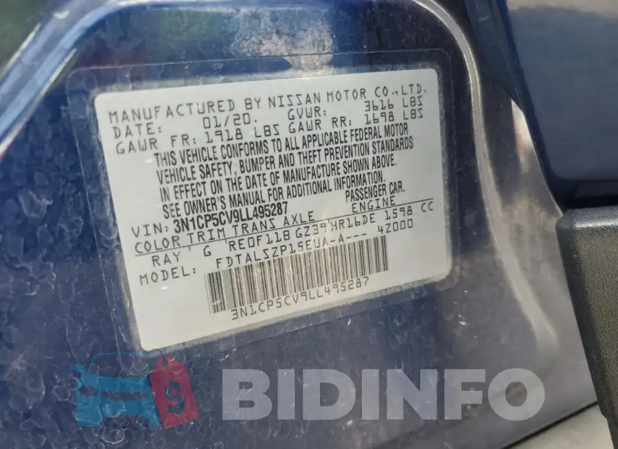 3N1CP5CV9LL495287 Photo# 14