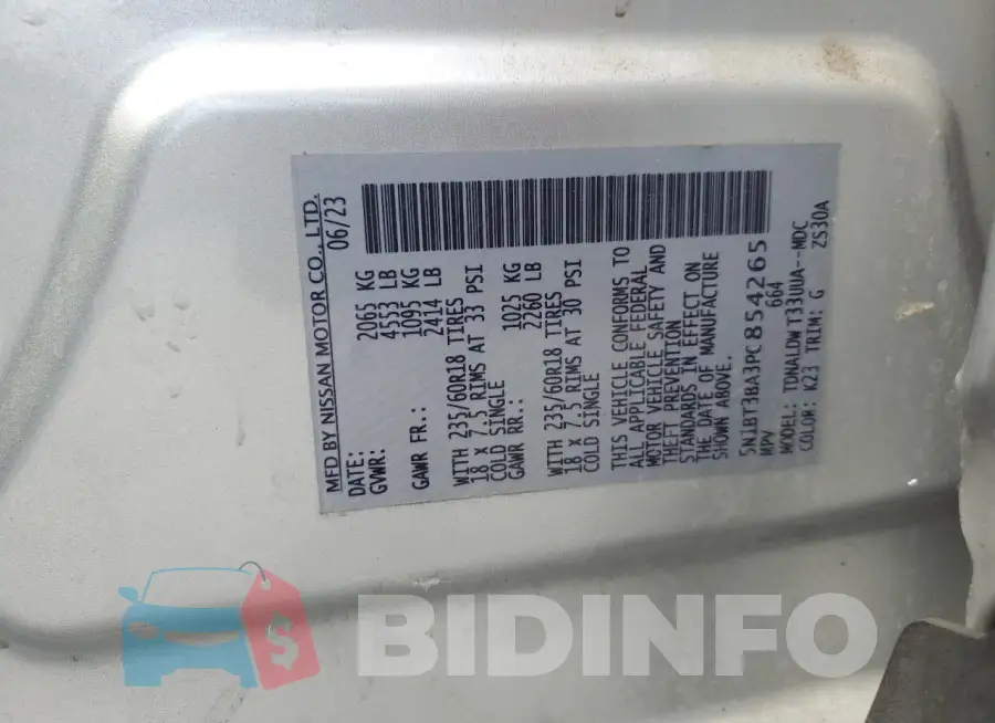 5N1BT3BA3PC854265 Photo# 13