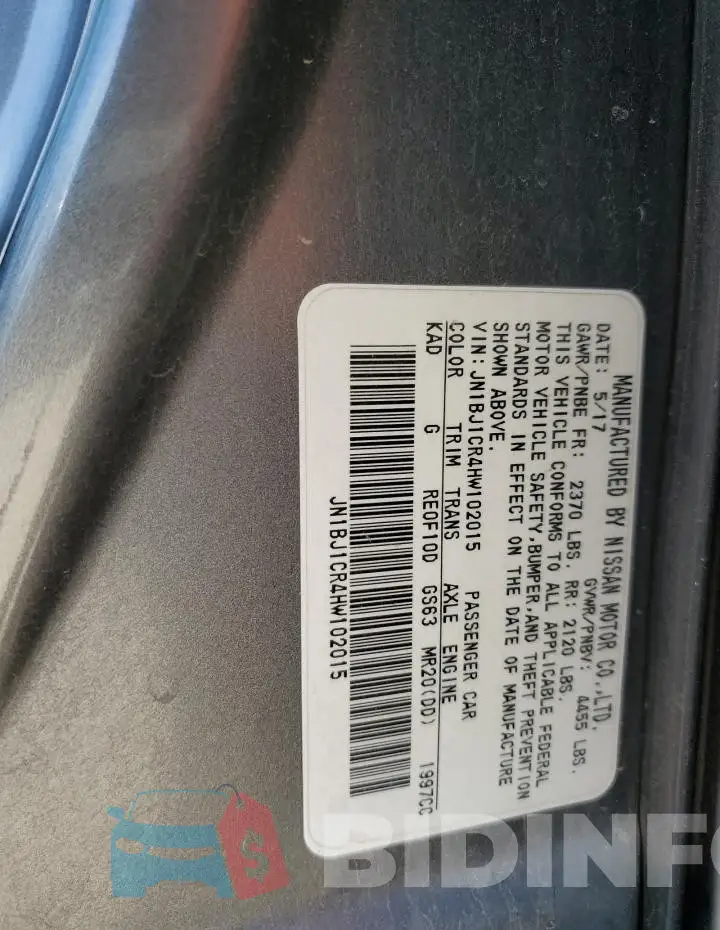 JN1BJ1CR4HW102015 Photo# 14