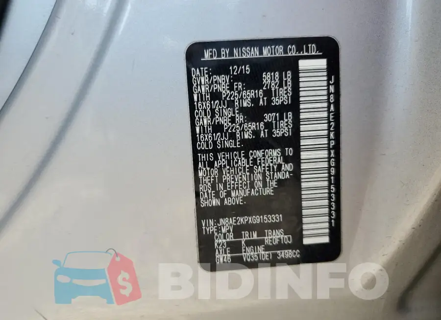 JN8AE2KPXG9153331 Photo# 13