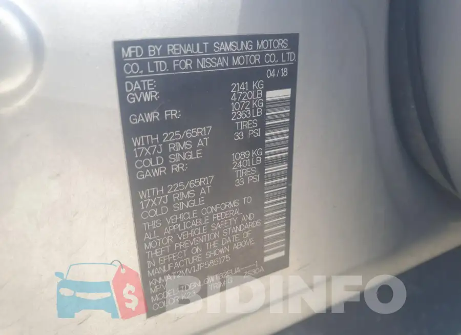KNMAT2MV1JP585175 Photo# 13