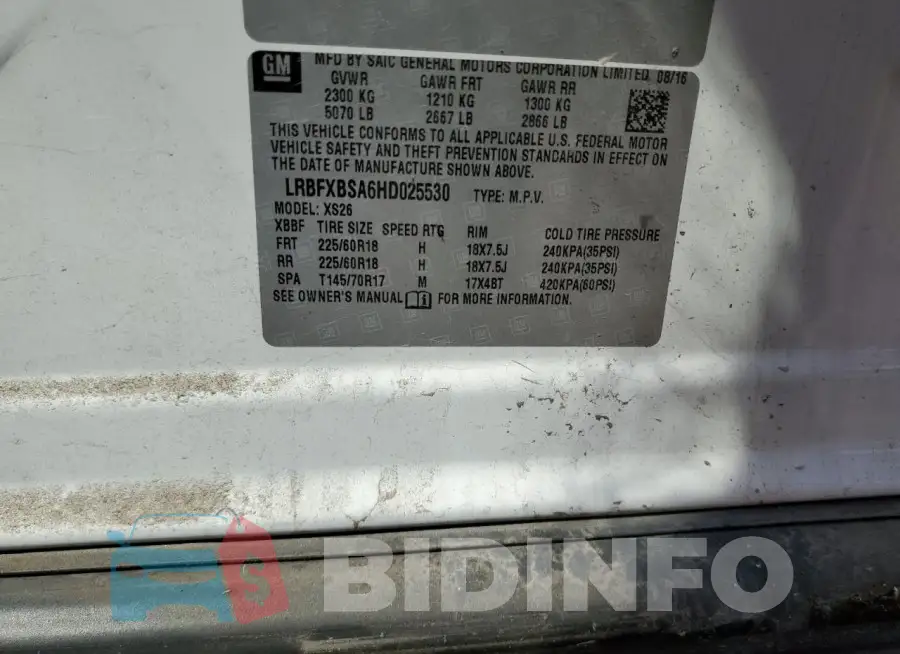 LRBFXBSA6HD025530 Photo# 13