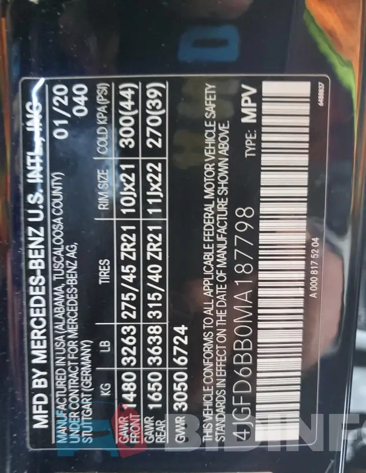 4JGFD6BB0MA187798 Photo# 12