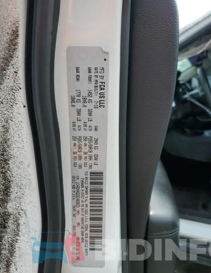 1C4RDHAG2GC483053 Photo# 13